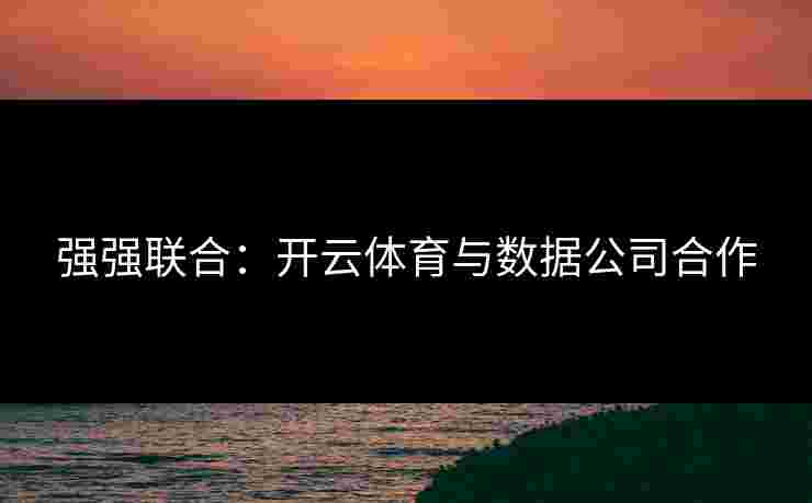 强强联合：开云体育与数据公司合作