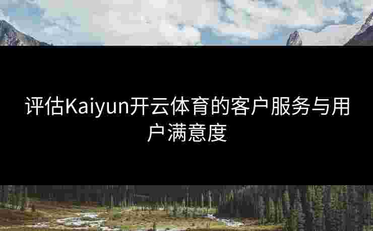 评估Kaiyun开云体育的客户服务与用户满意度